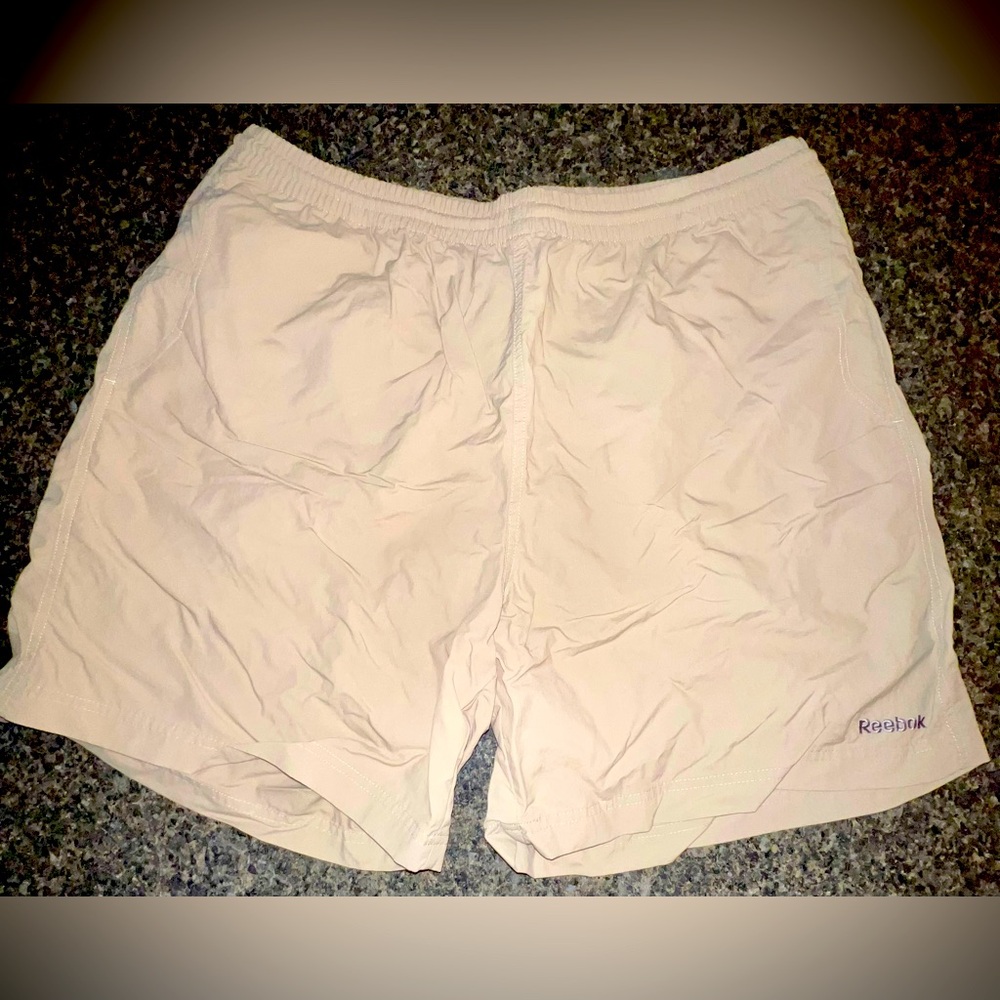 Reebok Khaki Elastic Waist Pull on Shorts Mens 2XL
